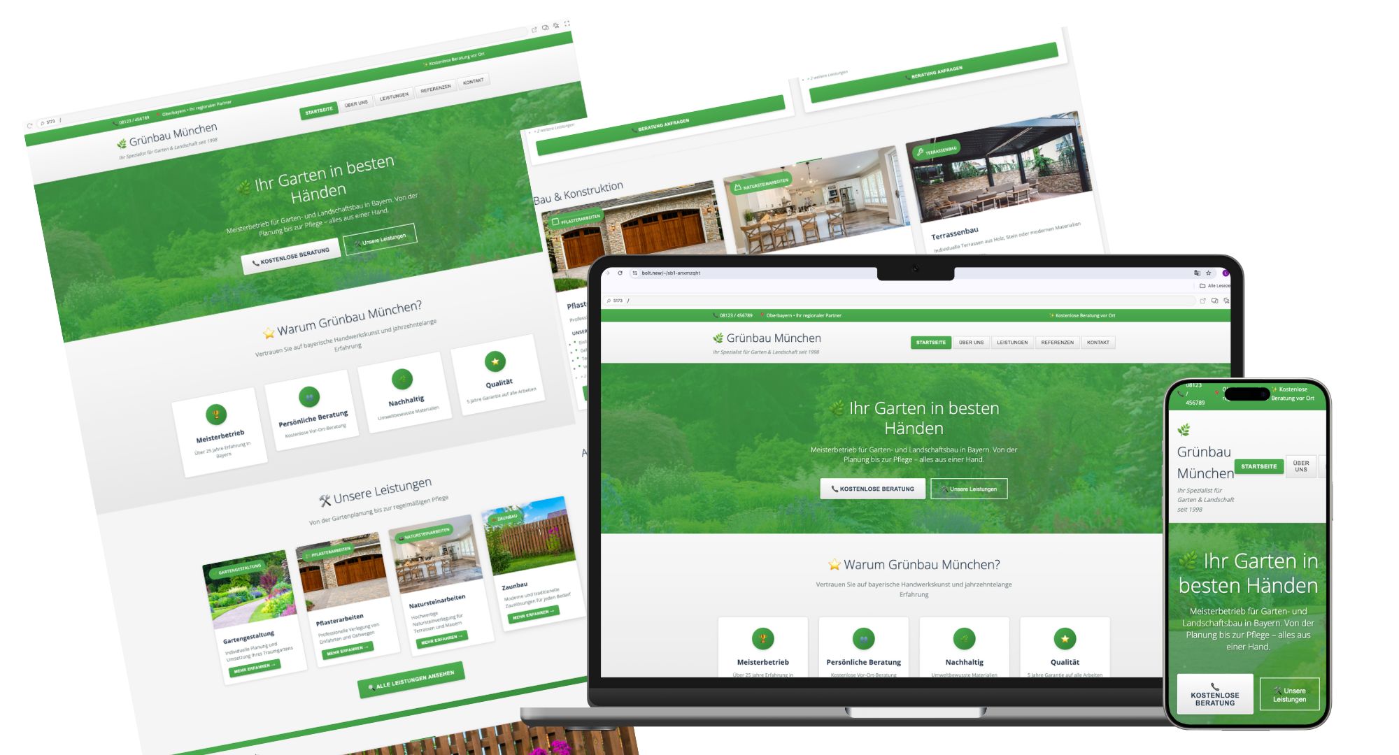 Vorher: Alte Website